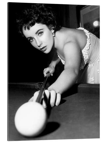 Gallery print Elizabeth Taylor Playing Pool on the Set of "A Place in the Sun", 1951