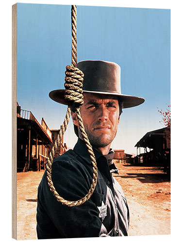 Wood print Clint Eastwood in "Hang 'Em High", 1968