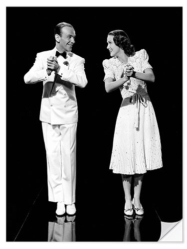 Selvklæbende plakat Fred Astaire and Eleanor Powell in "Broadway Melody of 1940"