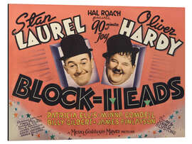 Aluminium print Stan Laurel, Oliver Hardy in "Block-Heads", 1938