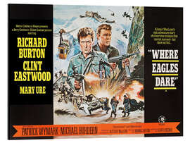 Aluminium print Clint Eastwood and Richard Burton in "Where Eagles Dare"