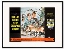 Gerahmter Kunstdruck Clint Eastwood and Richard Burton in "Agenten sterben einsam"