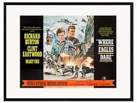 Framed art print Clint Eastwood and Richard Burton in "Where Eagles Dare"