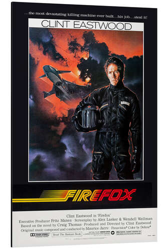 Tableau en aluminium Clint Eastwood - Firefox, 1982