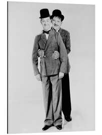 Cuadro de aluminio Stan Laurel and Oliver Hardy Best Buddies