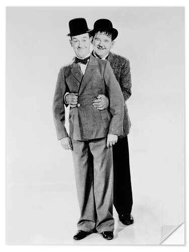 Naklejka na ścianę Stan Laurel and Oliver Hardy Best Buddies