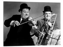 Gallery print Oliver Hardy and Stan Laurel playing instruments