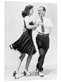 Foam board print Paulette Goddard and Fred Astaire dancing, 1940