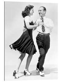 Stampa su plexi-alluminio Paulette Goddard and Fred Astaire dancing, 1940