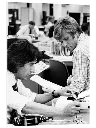 Quadro em plexi-alumínio Dustin Hoffman and Robert Redford, 1976