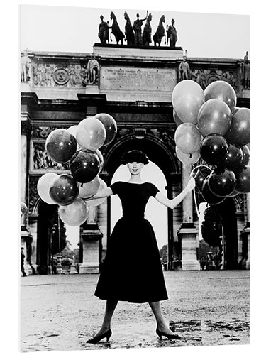 PVC-tavla Audrey Hepburn, in a Givenchy Cocktail Dress, 1957