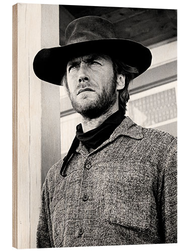 Wood print Clint Eastwood "High Plains Drifter", 1973