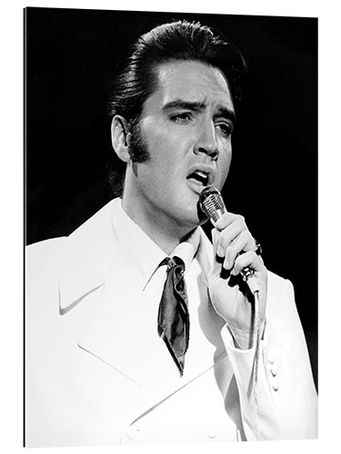 Gallery Print Elvis Presley in einem weißen Anzug, 1968