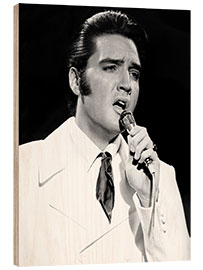 Wood print Elvis Presley in a White Suit, 1968