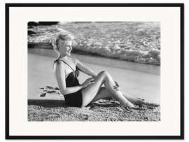 Gerahmter Kunstdruck Rita Hayworth in Acapulco, 1947