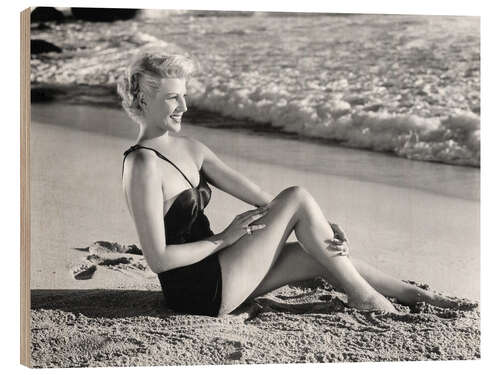 Trätavla Rita Hayworth in Acapulco, 1947