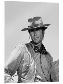 Acrylic print Clint Eastwood as a Cowboy in &quot;Rawhide&quot;