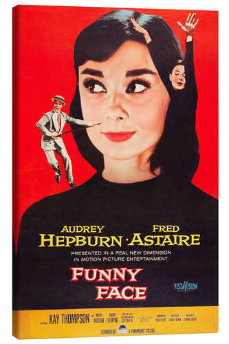 Leinwandbild Fred Astaire und Audrey Hepburn in "Funny Art", 1957