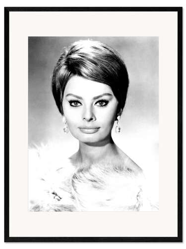 Gerahmter Kunstdruck Sophia Loren in "Die Millionärin", 1960