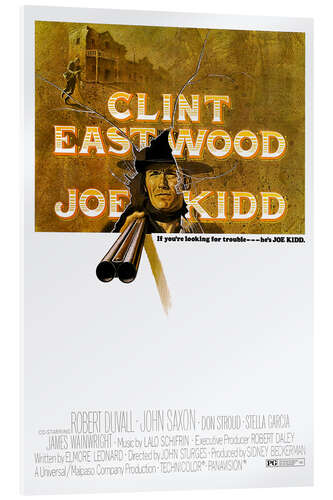 Cuadro de metacrilato Clint Eastwood - "Joe Kidd", 1972