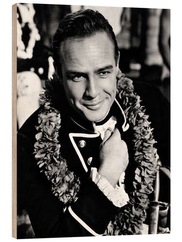 Obraz na drewnie Marlon Brando in "Muttiny on the Bounty", 1962