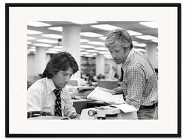 Gerahmter Kunstdruck Dustin Hoffman, Robert Redford in "Die Unbestechlichen" I