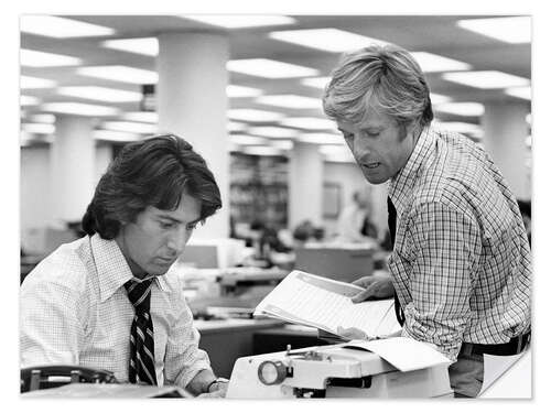 Sticker mural Dustin Hoffman, Robert Redford in "All the President's Men" I