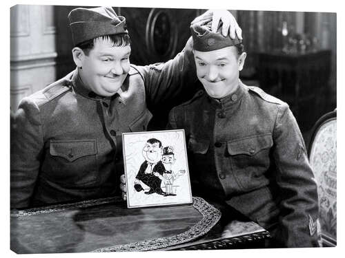 Lerretsbilde Laurel & Hardy in "Pack up your Troubles", 1932