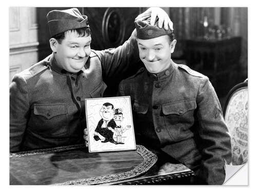 Wandsticker Laurel & Hardy in "Die Teufelsbrüder", 1932