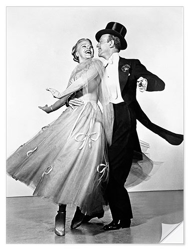 Selvklæbende plakat Ginger Rogers and Fred Astaire, 1949