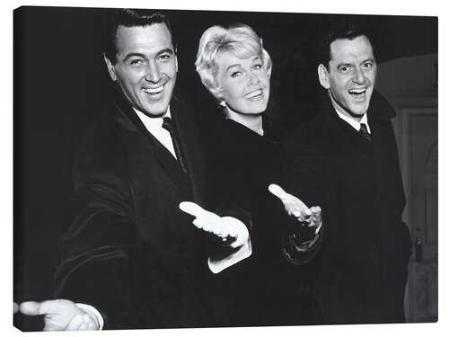 Canvas-taulu Rock Hudson, Doris Day, Tony Randall, 1959