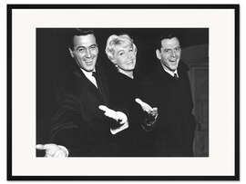 Gerahmter Kunstdruck Rock Hudson, Doris Day, Tony Randall, 1959