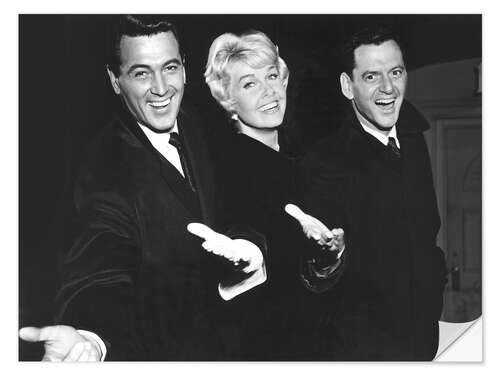 Sticker mural Rock Hudson, Doris Day, Tony Randall, 1959