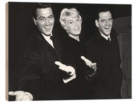 Tableau en bois Rock Hudson, Doris Day, Tony Randall, 1959