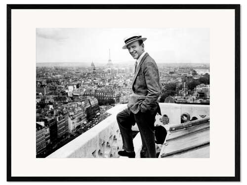 Kehystetty taidepainatus Fred Astaire Enjoy the Parisian Skyline, 1957