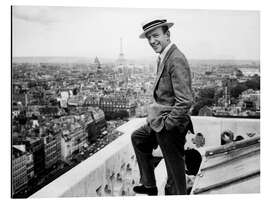 Magnettafel Fred Astaire genießt den Ausblick über Paris, 1957