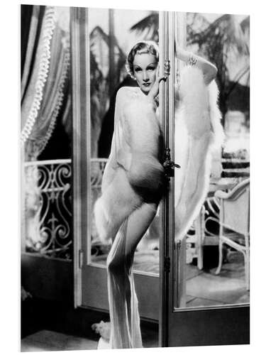 Hartschaumbild Marlene Dietrich in "Perlen zum Glück", 1936