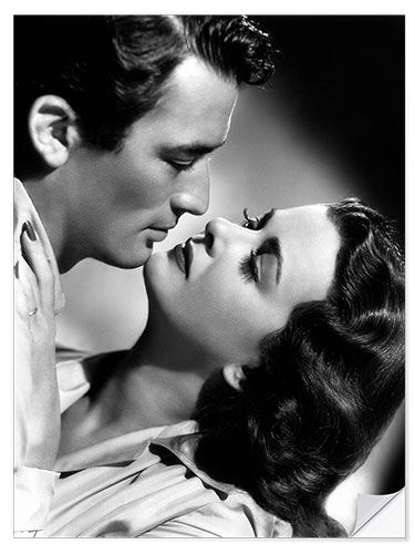 Selvklæbende plakat Gregory Peck and Joan Bennett, 1947