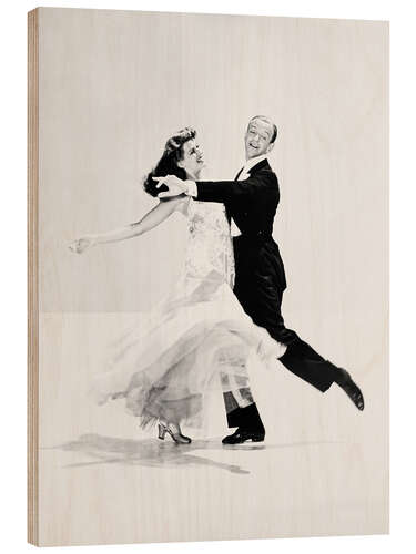 Wood print Fred Astaire und Rita Hayworth, 1942