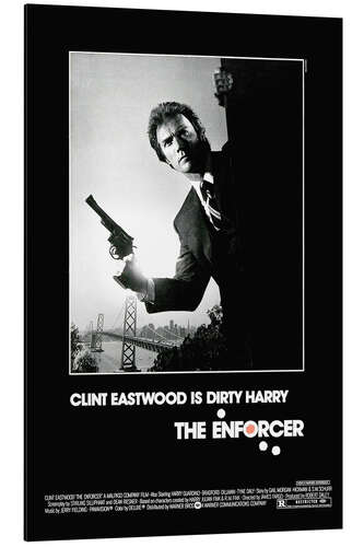 Quadro em alumínio The Enforcer, Clint Eastwood, 1976