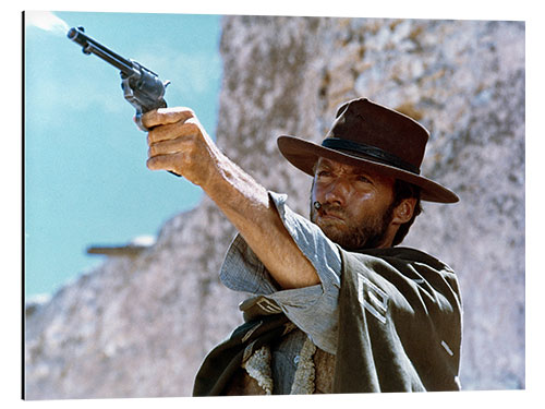 Aluminium print Clint Eastwood in "A Fistful of Dollars", 1964