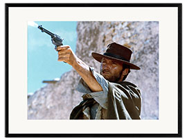 Impresión de arte enmarcada Clint Eastwood in "A Fistful of Dollars", 1964