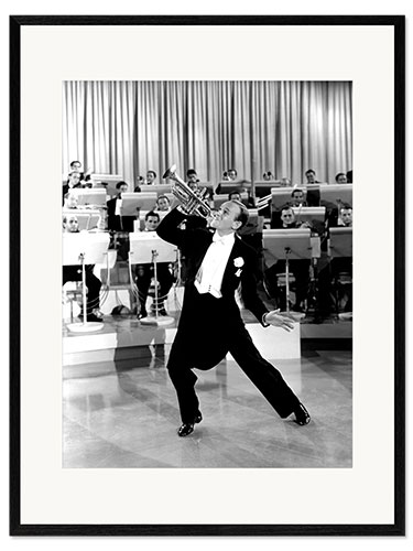Kehystetty taidepainatus Fred Astaire Plays the Trumpet, 1940