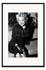 Gerahmter Kunstdruck Marilyn Monroe, bei einer Pressekonferenz in Los Angeles, 1956