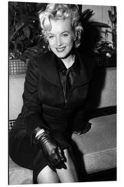 Magnettafel Marilyn Monroe, bei einer Pressekonferenz in Los Angeles, 1956