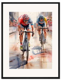 Gerahmter Kunstdruck Knapp vor der Ziellinie