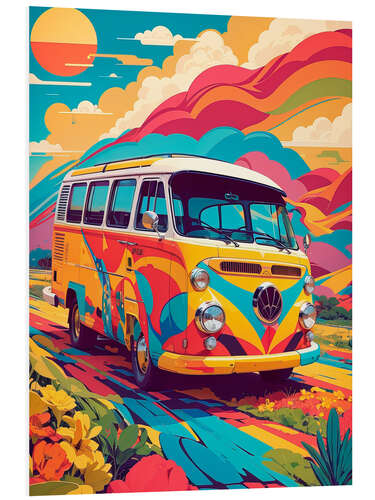 Quadro em PVC Hippie Van I