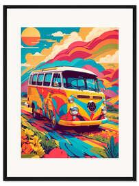 Gerahmter Kunstdruck Hippie Van I