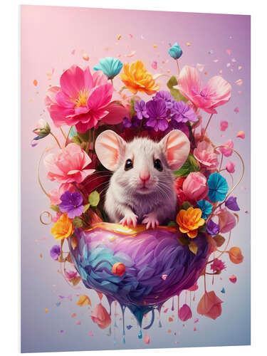 Foam board print Floral Mouse