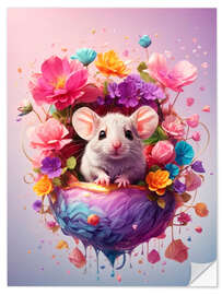 Wall sticker Floral Mouse